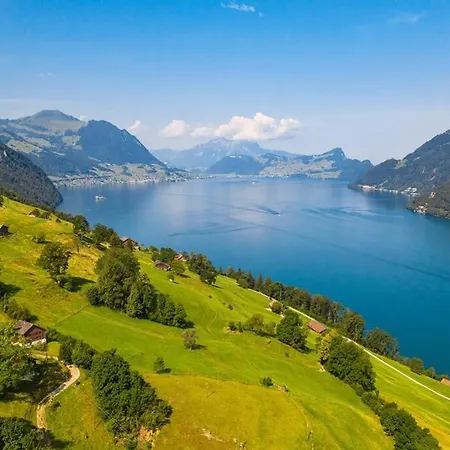 Exklusives Chalet Mit Traumhafter See- Und Bergsicht Seelisberg Exterior photo